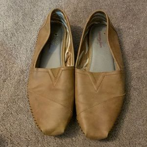 BOBS from Skechers Tan Slip-On Flats